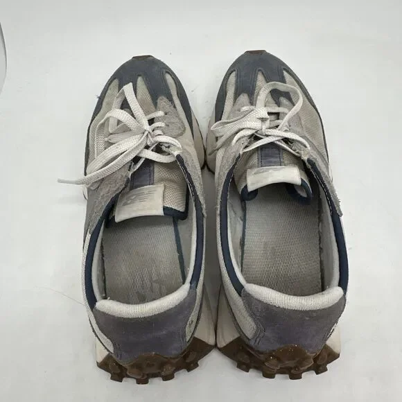 New Balance 327 Navy Blue Beige Suede Retro Low Running Shoes Sneakers Men Sz 10 - Picture 12 of 16